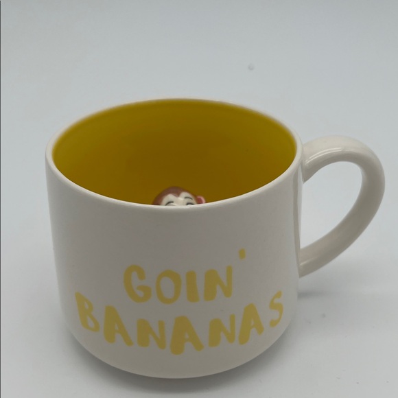 Whimsical Cupboard Other - “Goin' Bananas” Coffee Mug Cup with 3D Monkey Figurine Inside Whimsical Cupboard